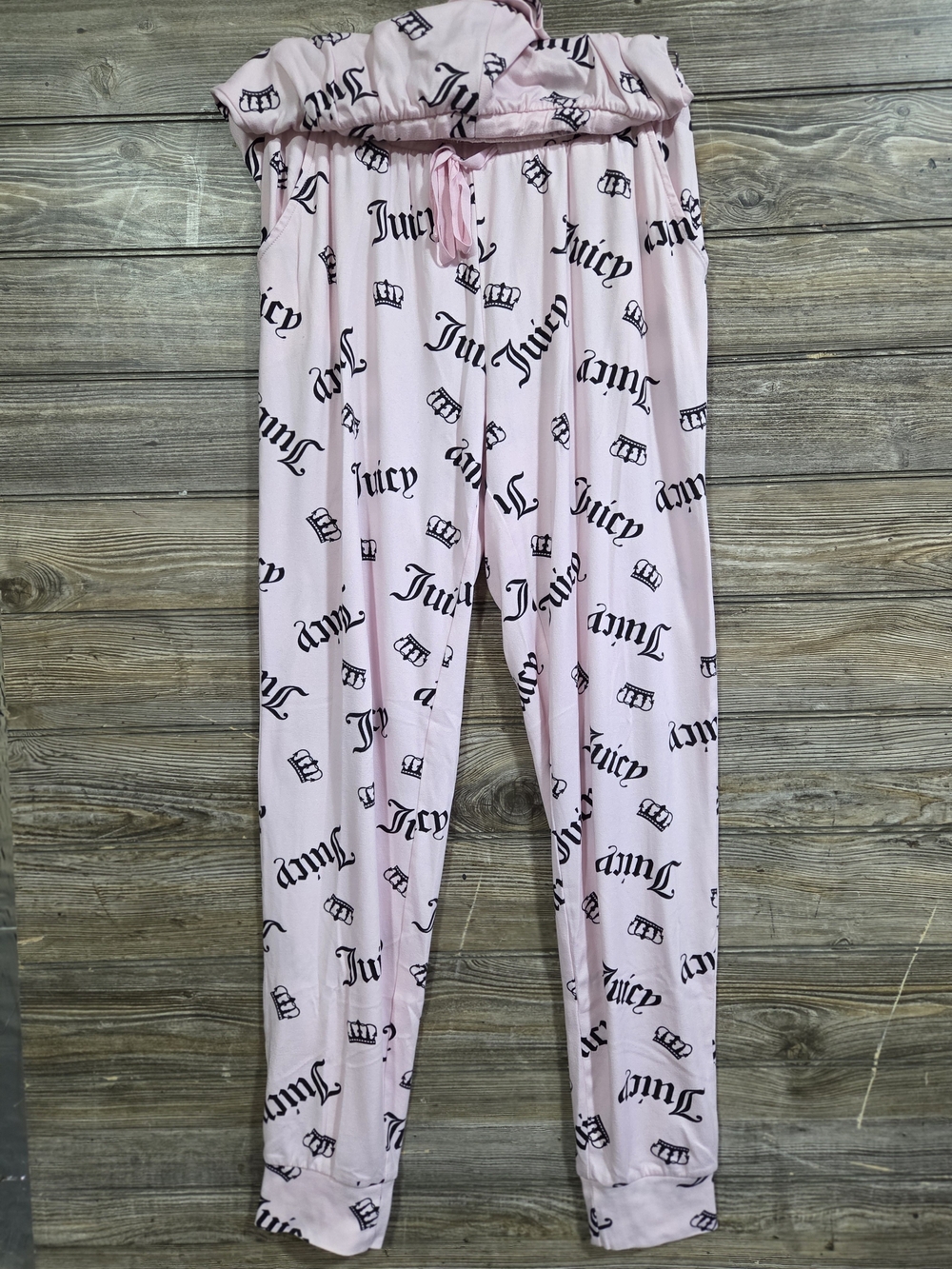 Juicy Couture Pink Logo 3-Piece Pajama Set Y2k Size Small - Picture 6 of 8